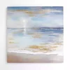 Golden Coastal Landscape Canvas Art Print