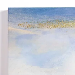 Golden Coastal Landscape Canvas Art Print