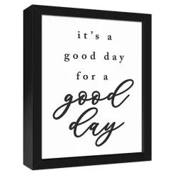 Good Day for a Good Day Framed Canvas Wall Plaque