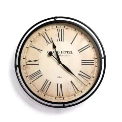Grand Hotel Metal Wall Clock