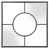 Graphite Metal Geometric Square Wall Mirror