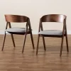 Gray & Walnut Danton Dining Chairs, Set of 2