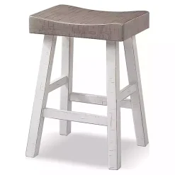 Gray & White Cooper Counter Stools, Set of 2
