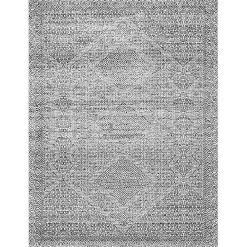 Gray Abstract Pattern Washable Runner