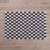 Gray and White Checkered Bathroom Rug