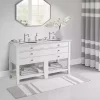 Gray and White Reversible Bath Runner
