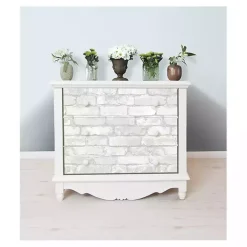 Gray and White Rustic Brick Peel & Stick Wallpaper