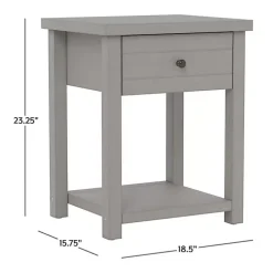 Gray Bailie Wooden Side Table