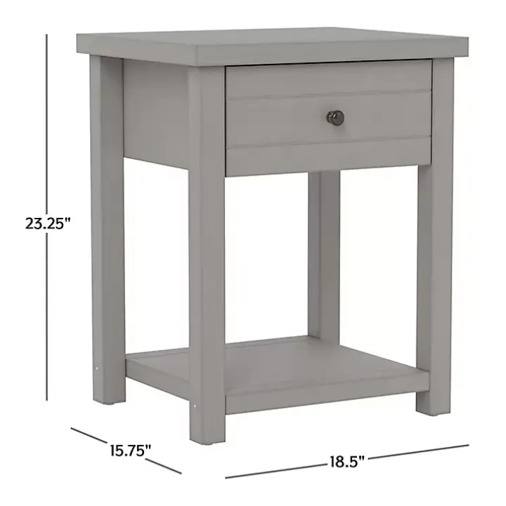 Gray Bailie Wooden Side Table