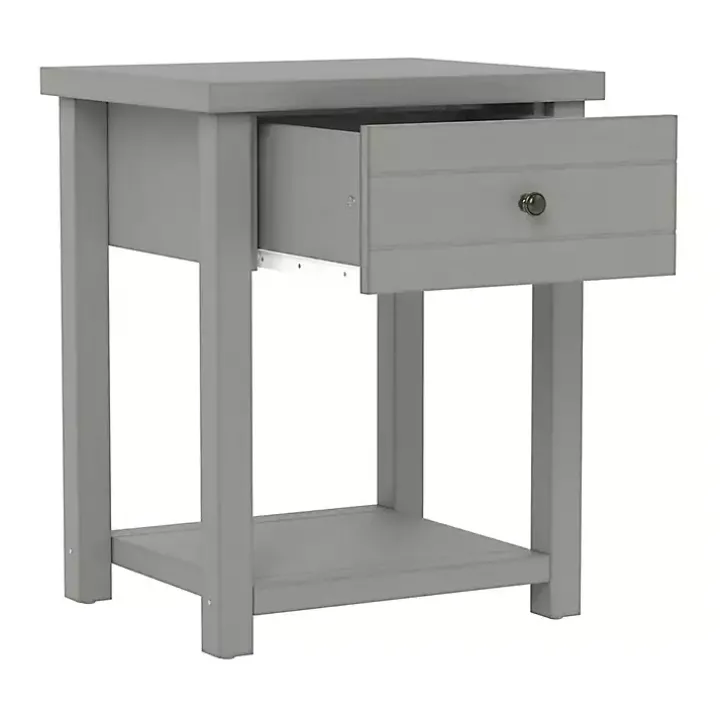 Gray Bailie Wooden Side Table