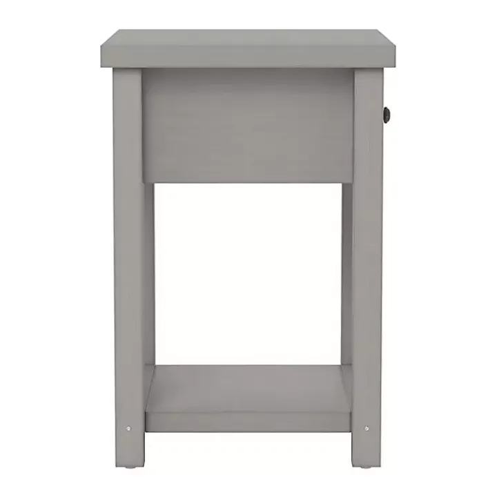 Gray Bailie Wooden Side Table