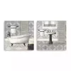 Gray Bath and Sink Canvas Art Prints, Set of 2
