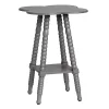 Gray Beaded Clover Accent Table