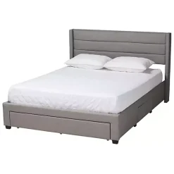 Gray Braylon Upholstered 3-Drawer Full Bed
