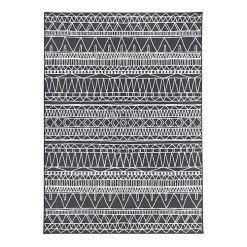 Gray Chelsea Geometric Washable Area Rug, 5x7