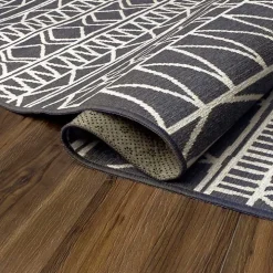 Gray Chelsea Geometric Washable Area Rug, 3x5