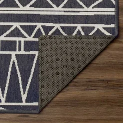Gray Chelsea Geometric Washable Runner, 2x7
