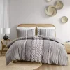 Gray Chenille Tufted California King Comforter Set