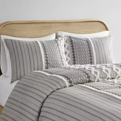 Gray Chenille Tufted California King Comforter Set