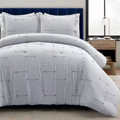 Gray Clip Jacquard 3-pc. Full/Queen Comforter Set
