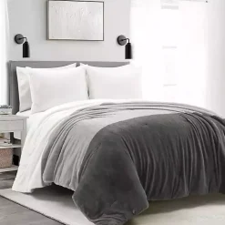 Gray Color Block 3-pc. King Comforter Set