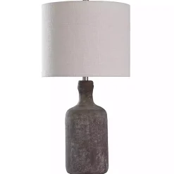 Gray Concrete Jug Table Lamp
