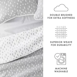 Gray Dotted Reversible 3-pc. King Quilt Set