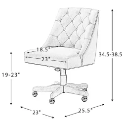 Gray Dylan Upholstered Office Chair