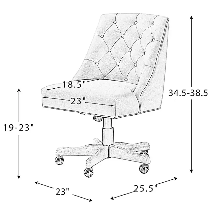 Gray Dylan Upholstered Office Chair