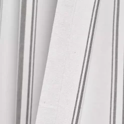 Gray Farmhouse Stripe Curtain Panels, Set of 2