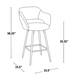 Gray Faux Leather Marge Counter Stools, Set of 2