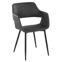 Gray Faux Leather Marge Dining Chairs, Set of 2