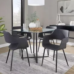 Gray Faux Leather Marge Dining Chairs, Set of 2