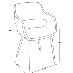 Gray Faux Leather Marge Dining Chairs, Set of 2