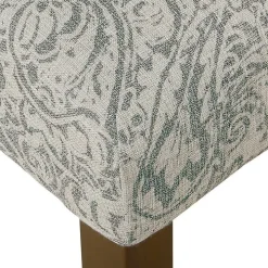 Gray Floral Parsons Dining Chairs, Set of 2