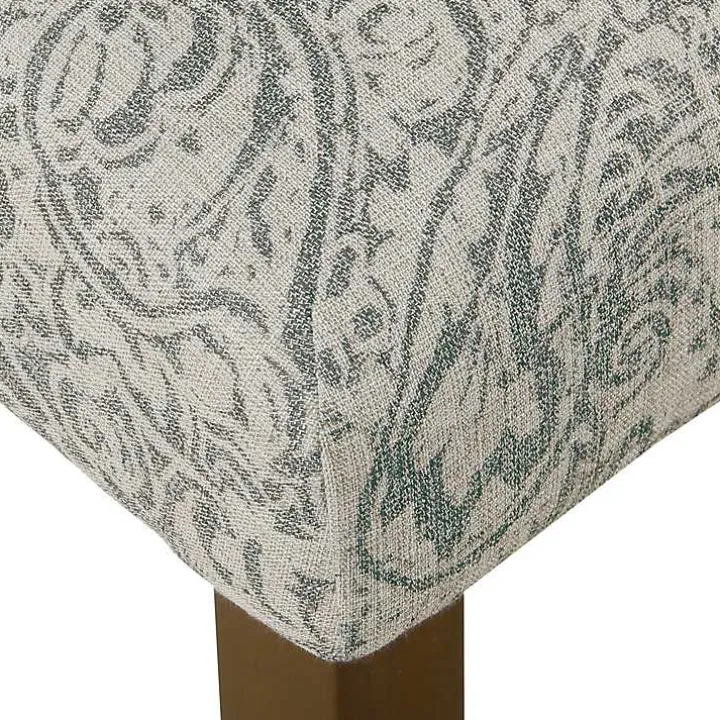 Gray Floral Parsons Dining Chairs, Set of 2