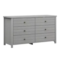 Gray Harmony 6-Drawer Wood Dresser