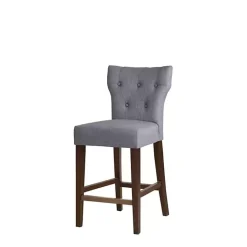 Gray Harrison Tufted Counter Stool