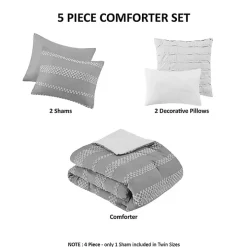 Gray Jacquard 5-pc. Full/Queen Comforter Set