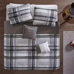 Gray Jax Plaid 5-pc. Full/Queen Comforter Set
