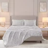 Gray Leopard Print Satin 3-pc. Twin Sheet Set