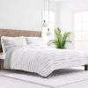 Gray Linear Reversible 2-pc. Twin Quilt Set