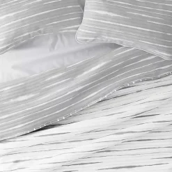 Gray Linear Reversible 2-pc. Twin Quilt Set