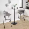 Gray Metal Cinch Swivel Bar Stools, Set of 2