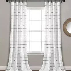 Gray Ombre Stripe Curtain Panel Set, 95 in.