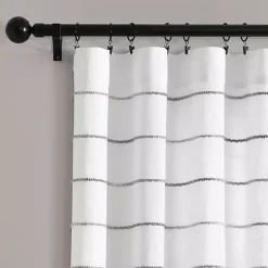 Gray Ombre Stripe Curtain Panel Set, 95 in.