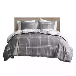 Gray Plaid Dayton 3-pc. Full/Queen Comforter Set