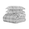 Gray Plaid Polka Dot 2-pc. Twin Duvet Cover Set