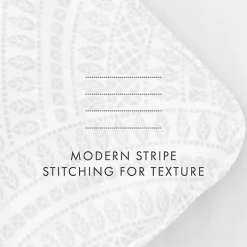 Gray Scalloped Reversible 3-pc. Queen Quilt Set