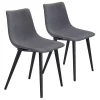 Gray Scooped Daniel Dining Chairs, Set of 2
